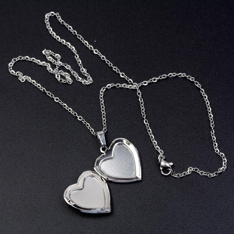 Love Photo Box Pendant Neckchain Temperature Sensitive Color Changing Clavicle Chain Jewelry Elegant Necklace Ornament