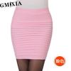 GMXIA Women's Fashion Casual Solid Color Print Summer Spring Skirts
