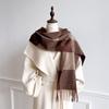 Women Winter Cashmere Scarf  Stripe Pashmina Luxury Brand Shawls and Wraps Bufanda Hijab Travel Stoles Echarpe Warm Blanket
