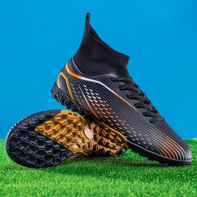 High-top Football Shoes, Men's and Women's Broken Nail Sneakers, Genuine Long Nail Non-slip Adult Grass Professional Training Sneakers