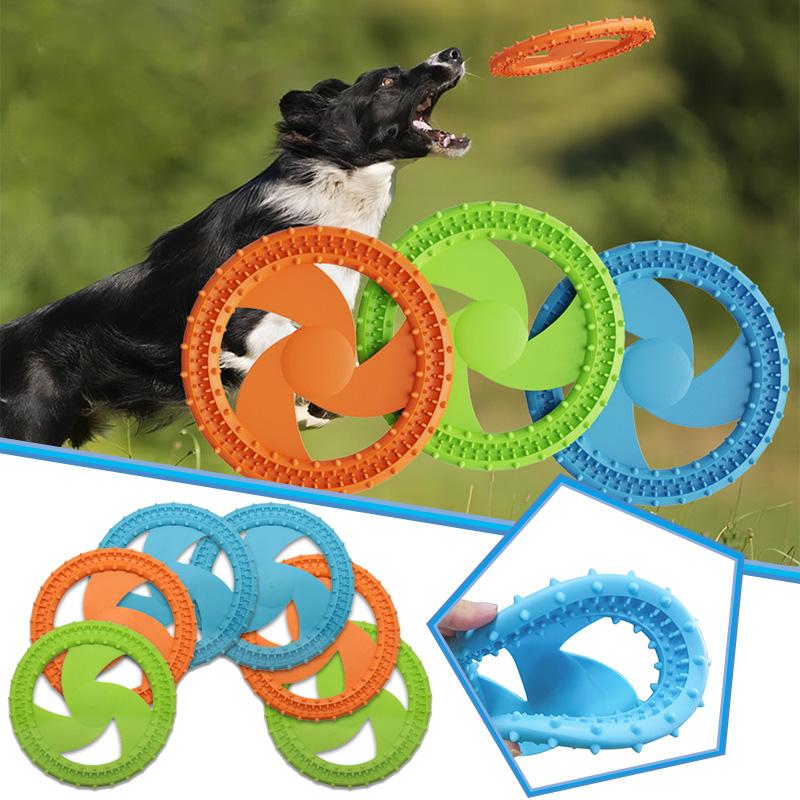 Bite Resistant Flying Disc Dog Toys For Dog Multifunction Pet Puppy Training Toys Outdoor Interactive Game Pet Dogs Products
