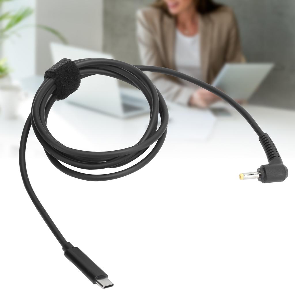 DC4.0 X 1.7mm 3A TYPEC Male Fast Charging Cable Portable 150cm Length for Laptop Power Supply