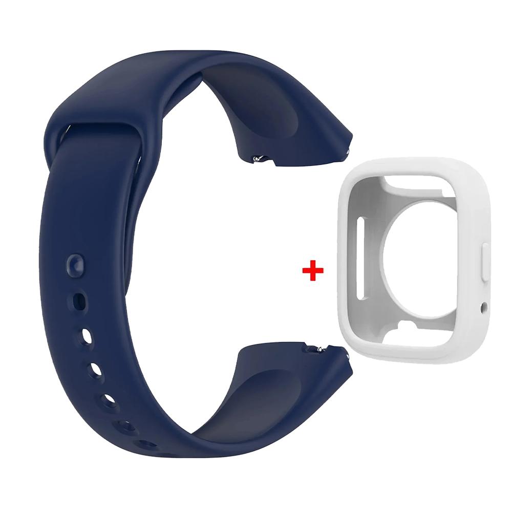 Silicone Strap For Redmi Watch 3 Active/Lite Bracelet Watchband + Protective Case Shell