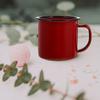 2Pcs Enamel Tea Mugs Retro Drinking Cups Heat Resistant Rustproof Mugs for Home Cafe Kitchen Storage Practical Tea Cups