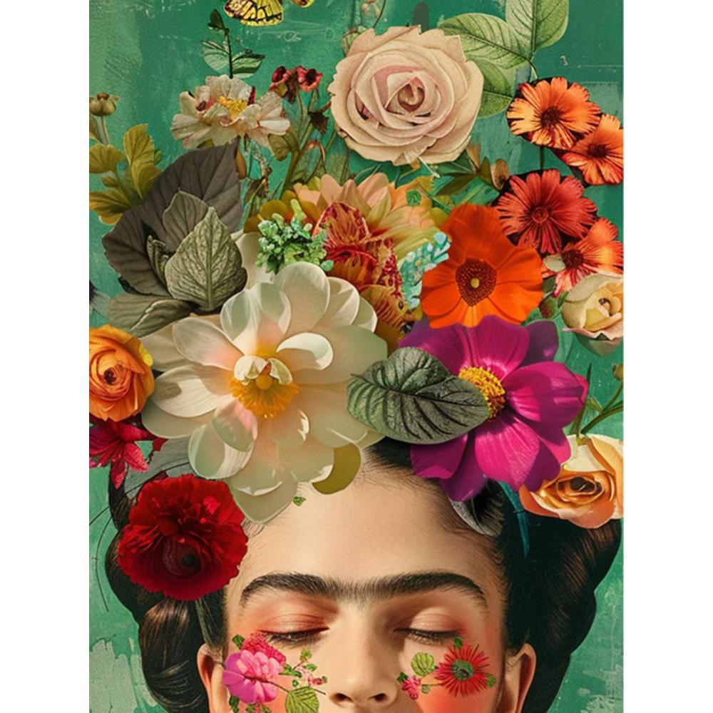 2026 New Diamond Painting Girl Flower Cross Stitch Kit Full Diamond Mosaic Women Art Embroidery Pictures for Home Decoration