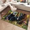 1Pc Black Bear Rug - home decoration Carpet For Living Room Bedroom Flooring Computer Chair Area Rug