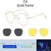 3 in1 Magnetic Clip Myopia Sunglasses Glasses Women Men Polarized Prescription Optical Big Frame Eyeglasses
