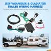 Nilight 56407 4-Way Trailer Wiring Harness Kit for Vehicle Side Custom JL Trailer Towing
