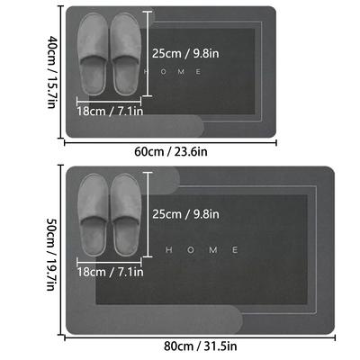 Bathroom Diatom Mud Absorbent Mat Shower Room Mat Toilet Anti-slip Mat Bathtub Mat Foot Pad Entrance Mat