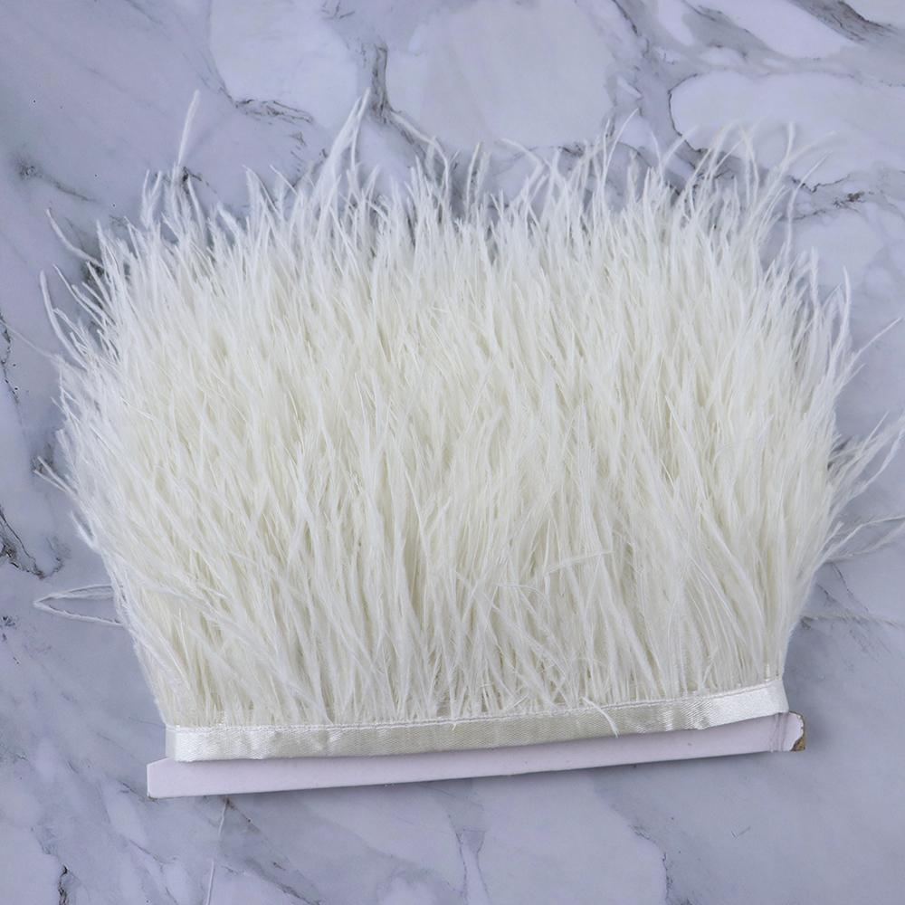 Feder1Meter Bunte Natürliche Straußenfedern Fransenbesatz 8-10CM 10-15CM Band Feder für Haare Kleidung Hochzeitsdekoration Nähbesatz