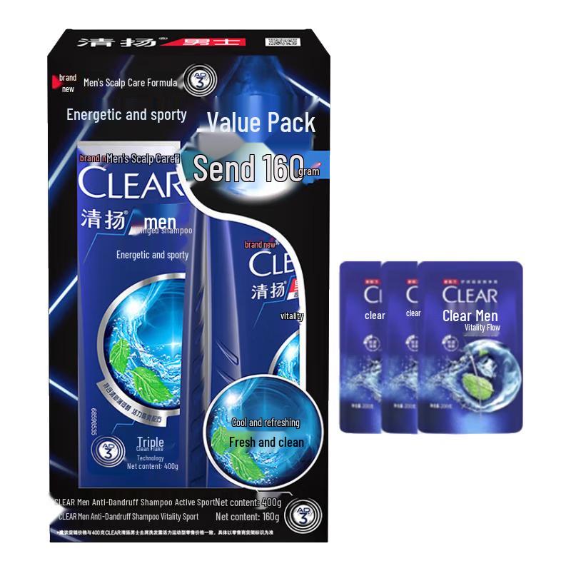 

Clear Men s Vitality Sport Anti-Dandruff Shampoo Value Pack