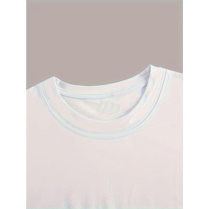 European Size Women's Casual Baseball-Themed Heart Print T-Shirt - Short Sleeve Crew Neck Blouse