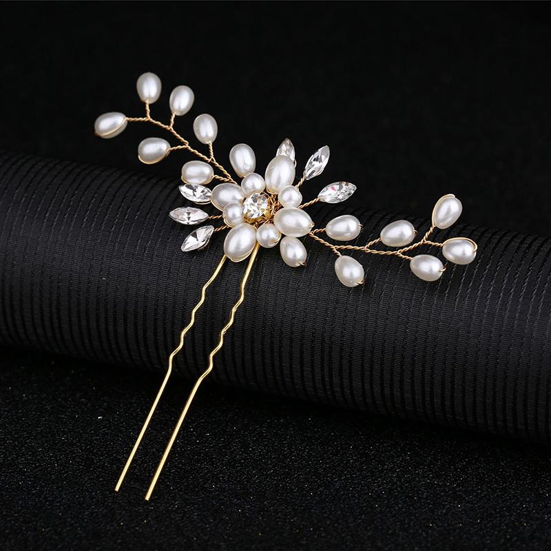 Elegant Bridal Handmade Pearl Flower Hairpin Pin Clevis Beautiful Hair Accessories Wedding Hair Pins Bridesmaid Bridal Decor