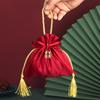 Velvet Wedding Candy Packaging Bags Red Drawstring Pouch Handbag Sweets Chocolate Packing Bag