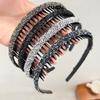 Rhinestones Headband NonSlip Crystal Teeth Comb Hairband Fashionable Hair Bands For Women Girl Face Washing Everyday Use
