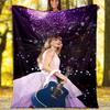 1 Stück Taylor Swift2 Thema Decke - Digitaldruck, Polyester, Gemütlich für alle Jahreszeiten, Perfekt für Draußen, Camping und Reisen