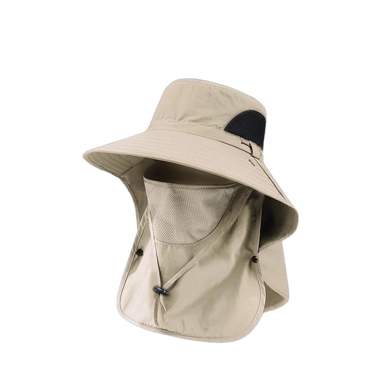 Chapeau Panama unisexe d'été à large bord, imperméable et à séchage rapide, visière d'extérieur, chapeau de soleil en maille respirante avec rabat de cou
