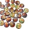 100 Stück 15mm Holztierknopf Runde Holz Eulenknöpfe Zwei-Loch Dekorative Knöpfe zum Nähen DIY Handgemacht Scrapbooking