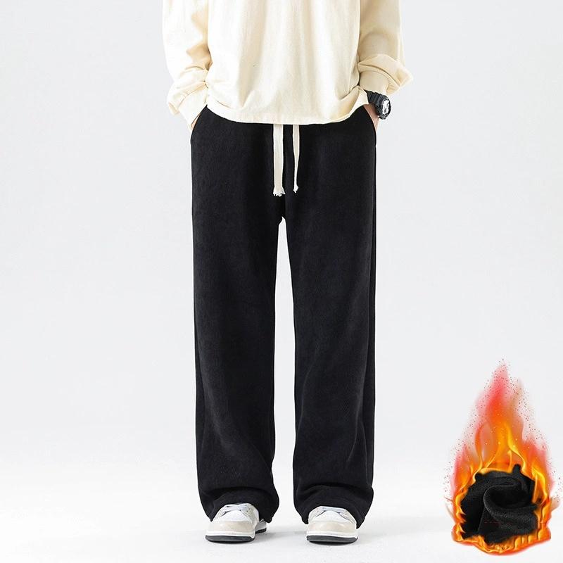 

Мужские брюки уличная одежда однотонные свободные на кулиске спортивные повседневные брюки с высокой посадкой осень зима S