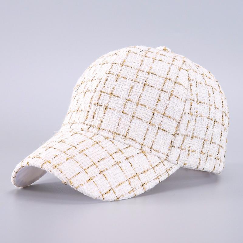 

Plaid Baseball Cap - Lightweight, Adjustable, and Breathable for Autumn/Winter Outdoor Activities Adjustable білий
