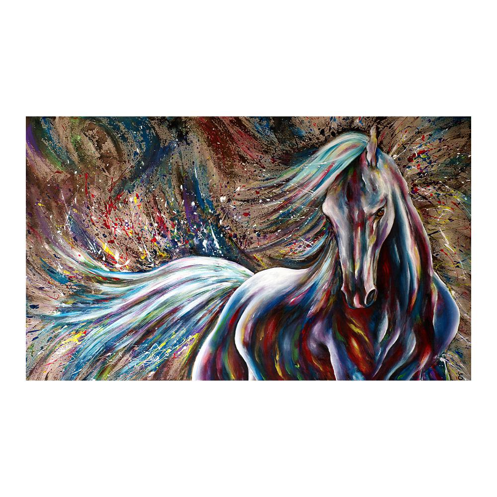 

Красивая картина лошади на холсте, плакат, животные, настенное искусство, картины для гостиной, спальни, игровой комнаты, современный домашний декор 20x30cm