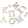 Wooden Greek alphabet Log color Blank letters Art deco Wooden decoration  Crafts