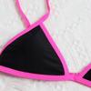 Women's Two Piece Bikini Set Triangle Top Adjustable Straps Low Rise Bottom Swimwear Beachwear Summer Outfit