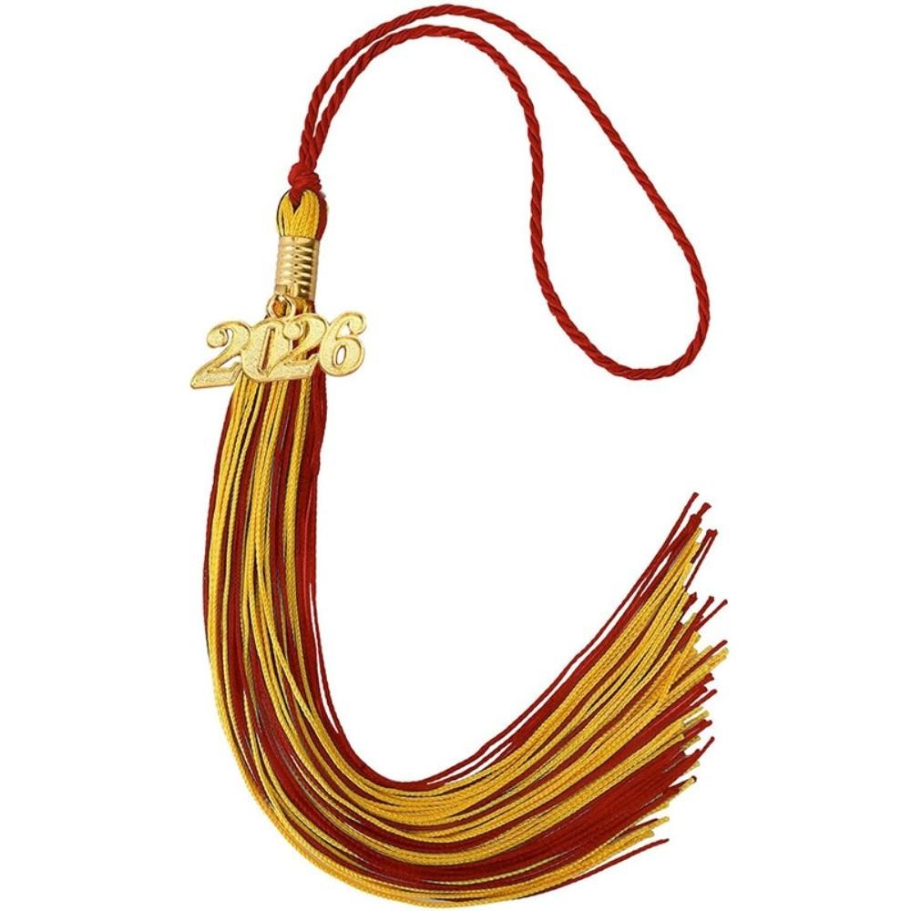 Knit Fiber Graduation Tassel Golden Pendant Graduation Cap Decoration 2026 Pendant  University Style A
