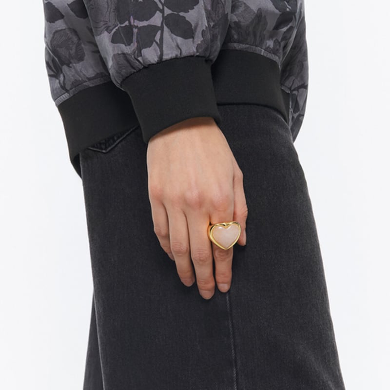 BIMBA Y LOLA [24SS] BIMBA Y LOLA Pink Stone Heart Ring B245AIR005PKD