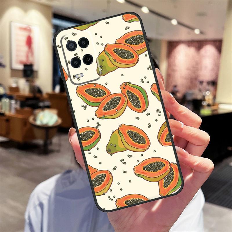 Avocado Pear Papaya Fruit Case For Oppo A94 A54 A40 A60 A80 A98 A78 A18 A38 A58 A16 A76 A96 A17 A77 A74 A57S A15 Cover