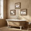 3Pcs 2 Flat Tub Spa Scene Wall Wood Signs Vintage Relax Soak Unwind Wall Art  Hotel Guest