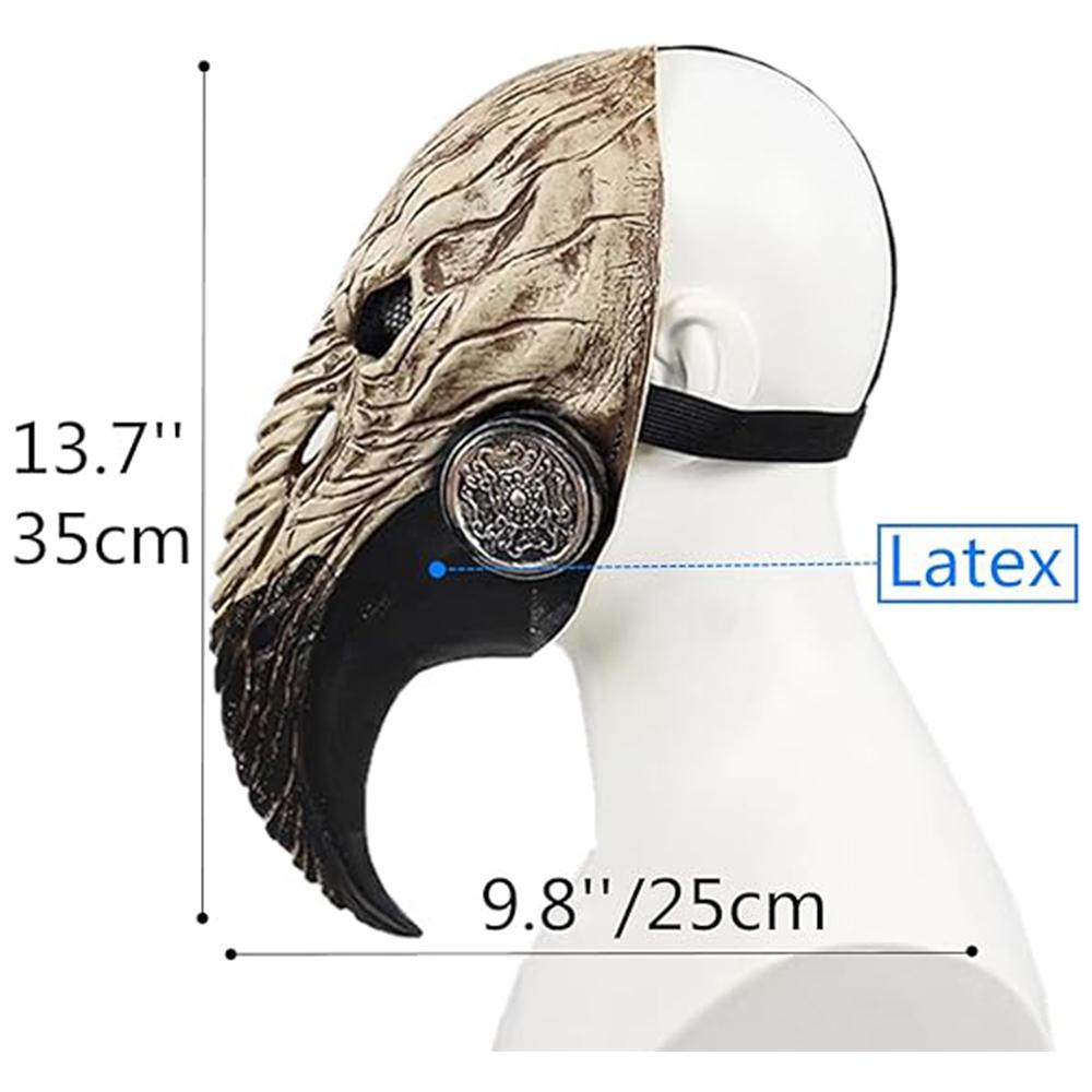 Gotická maska morového doktora Černá smrt Halloweenská párty Cosplay Steampunk Maska s ptačím zobákem Strašidelný kostým Masky s dlouhým nosem Vraní zobák