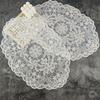 Flower Embroidery Lace Table Mat Embroidered Vase Table Lamp Pad Lace Table Cloth  Beside Table
