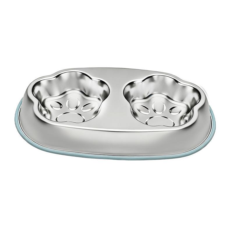 304 Stainless Steel Non-slip Cat & Dog Feeding Bowl, Large Capacity, Anti-tip Design