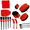 17-Piece Car Cleaning Drill Brush Set for Interior, Wheels & Crevices - European & American Style