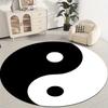 Tai Chi Yin-Yang Pattern Flannel-printed Round Floor Mats Are Slip-resistant Suitable Living Room Bedroom Terrace Garden Carpets