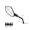 Kolip Universal Motorcycle Mirrors With M8 M10 Bolt Convex Handlebar Mount Rear View Side Mirror For Bike Scooter ATV