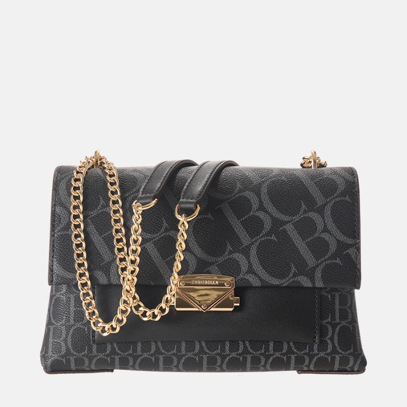Niche old-fashioned women's bags, letter chains, messenger bags, large-capacity multi-compartment bags