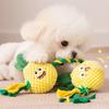 Bite-resistant Dog Plush Toy Builtin Squeaker Chew Dog Dental Cleaning Toy Fruit Shape Sound Making Dog Sound Squeaky Toy