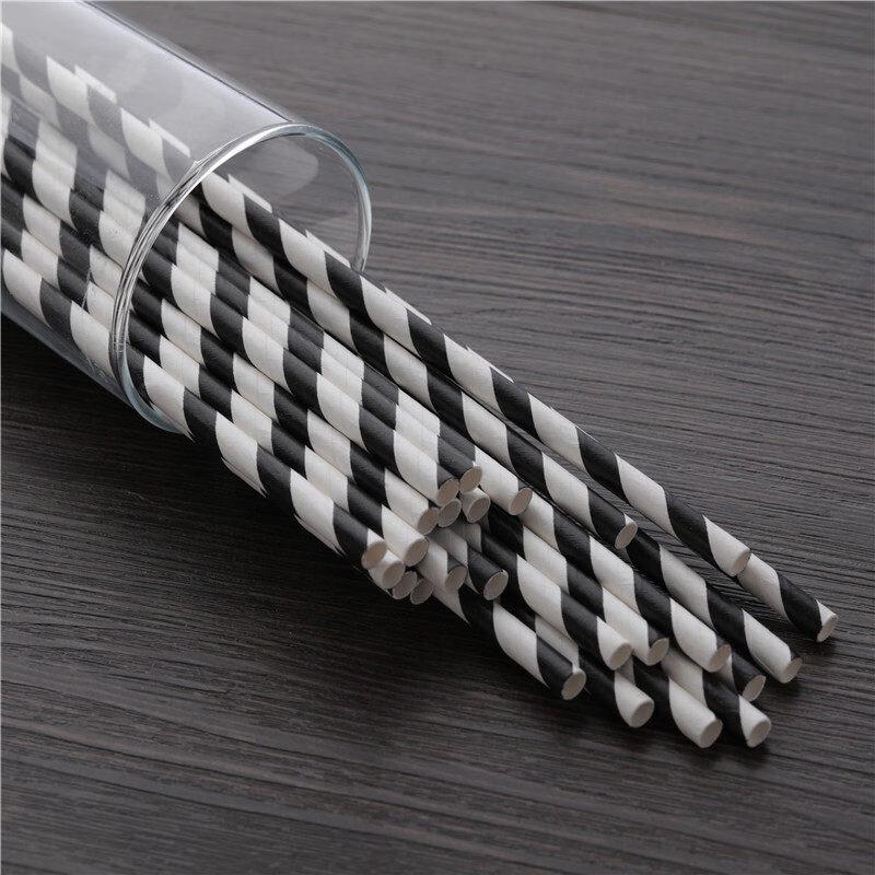 KASHICONG Colored Degradable Kraft Paper Straws