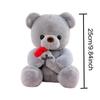1/2/3PCS 25cm/9.84Inch Cute Rose Teddy Bear Plush Toy Small Stuffed Doll Soft Plushie for Girls Romantic Valentine Day Gift