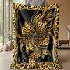 Leopard and Gold Elegance 1 Theme blanket Lightweight Warm Flannel Blanket Decorative Throw Blanket for Home Decoration