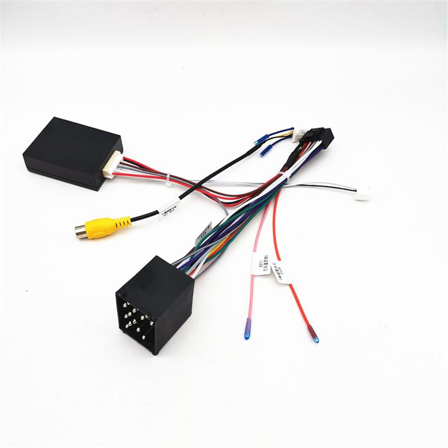 Car 16Pin Power Wiring Harness Cable Adapter With Canbus Box Rear Camera Cable For BMW E46/E39(1995-2000)/E53(99) Install Aftermarket Android Stereo