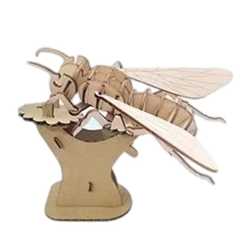 Puzzle 3D din lemn Model Insectă Dezmembrat Set Kituri Blocuri Puzzle pentru Copii și Colecționari Jucărie Educațională pentru Învățare Timpurie