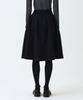 Mais Black Uneven Midi Skirt