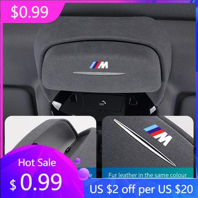 2025 Hot Car Grey Suede Sunglasses Box Auto Roof Storage Accessories Glasses Case For 5 Series G60 X3 iX3 G01 X4 G02 X5 G05