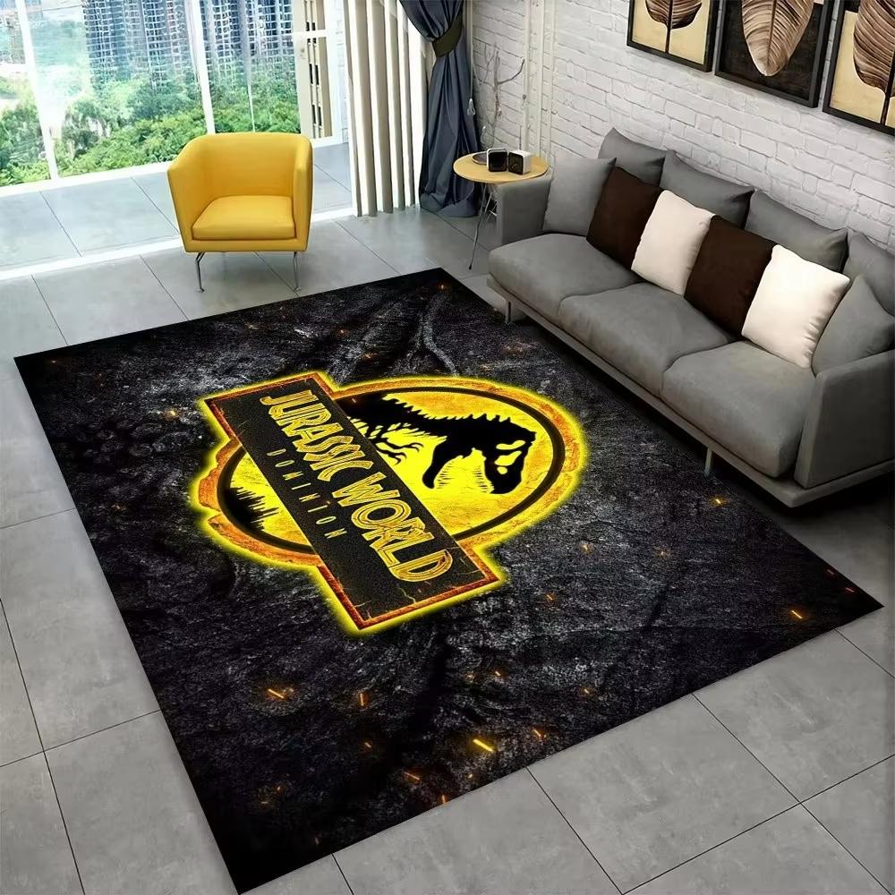  3D J-Jurassic Park Dinosaur Carpet Large Area Rug Bedroom Kids Playroom Floor Mat NonSlip Living Room Decor Fun Sofa