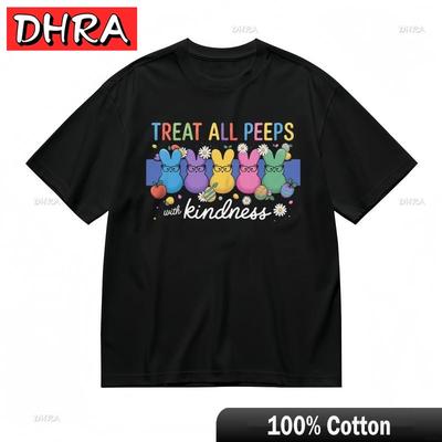 Dames Trend Mode Klassiek T-shirt Peeps Appel Ei Bloemen Grafische Kunst Tee Streetwear Kleding Tops voor Cadeau Idee T-shirt