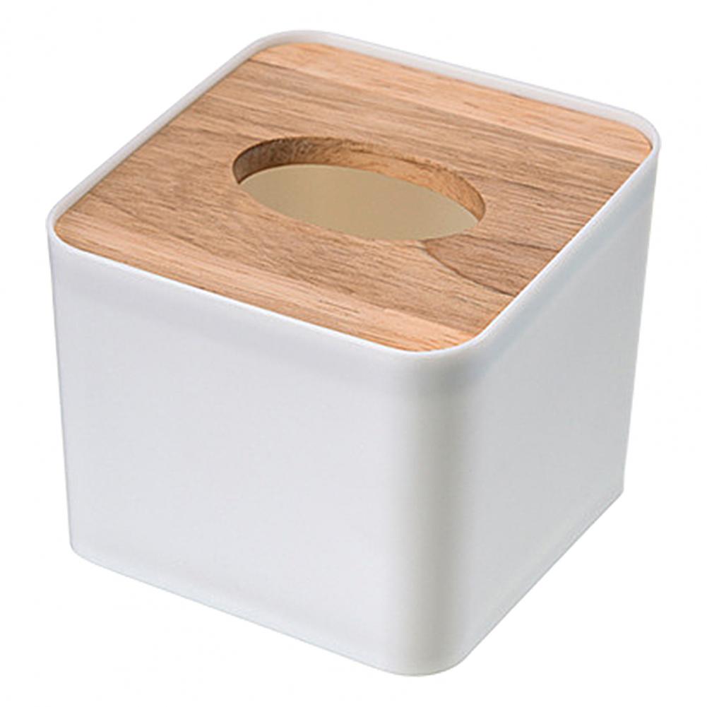 Tissue Holder Washable Storage Box Convenient to Use Accessories Practical Sturdy for Office белый
