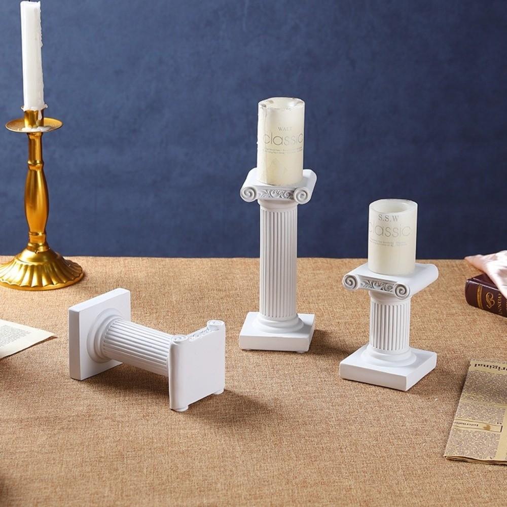 Resin Roman Pillar Decor Home Decor Roman Column Ornament Classic Pedestal Stand Figurine  Wedding